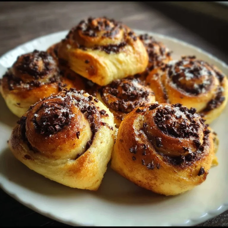 Leckere 10-Minuten Schoko-Brötchen mit Quark auf einem Teller