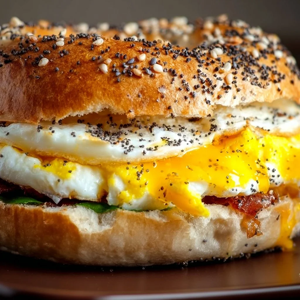 Alles Bagel Frühstücks-Sandwich