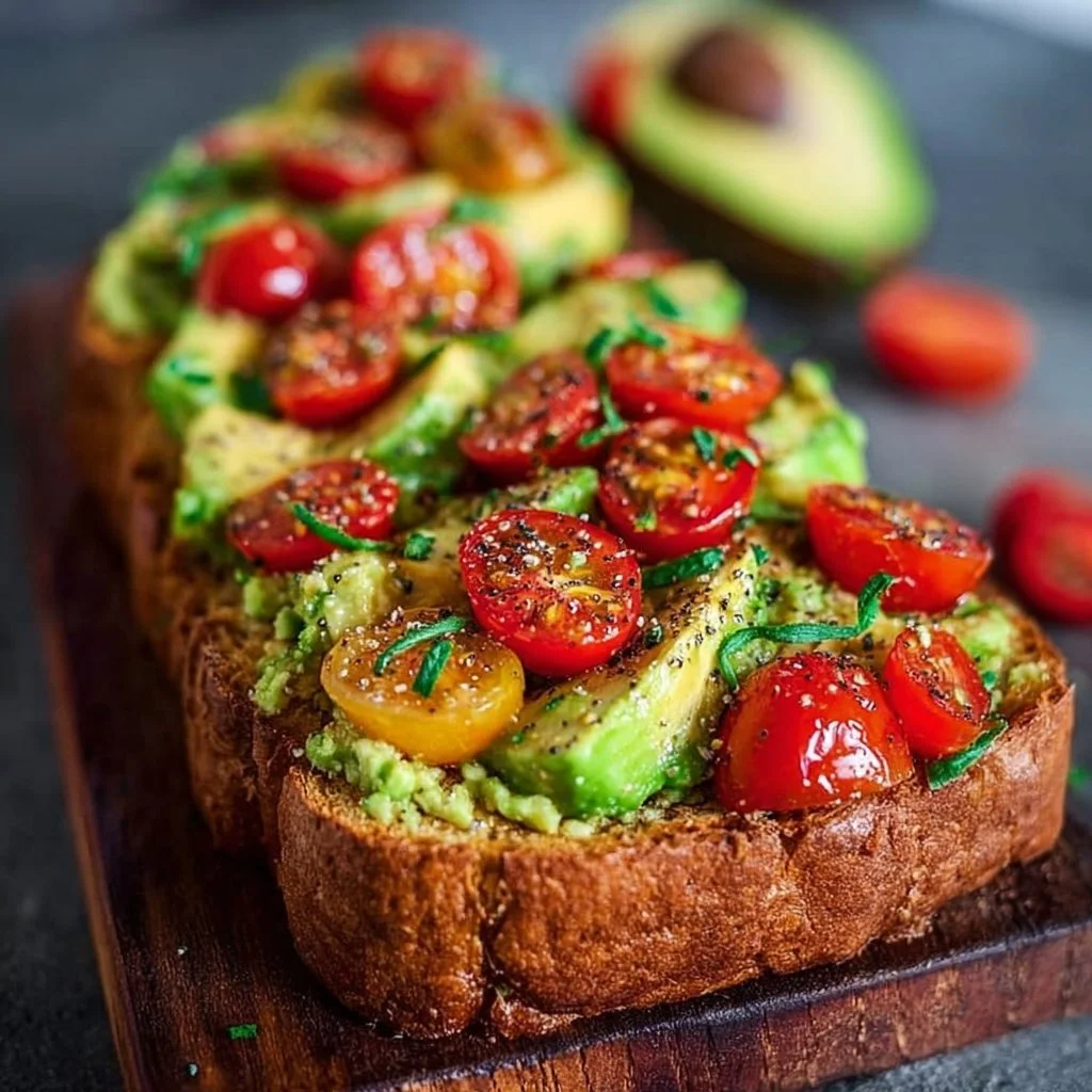 Avocadobrot mit Tomaten