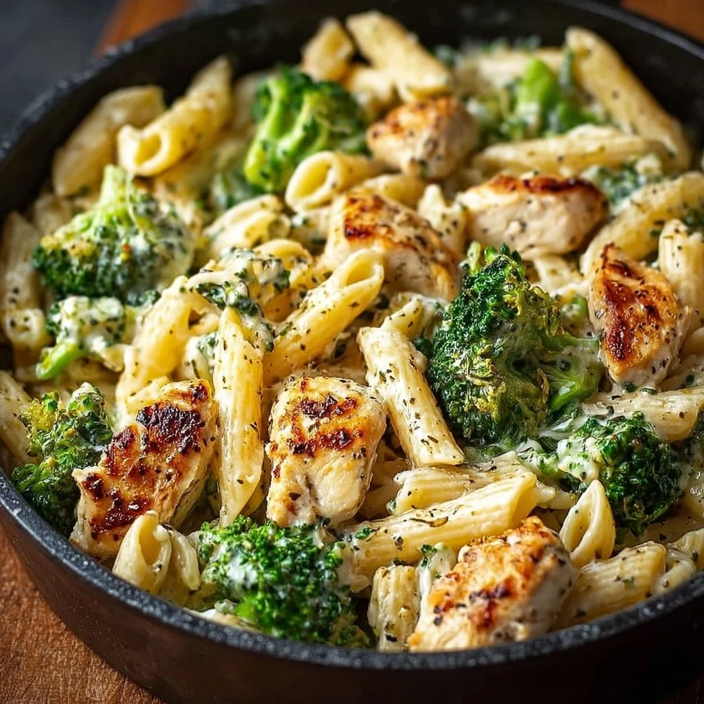 Blitzschnelles Hähnchen-Brokkoli-Pasta