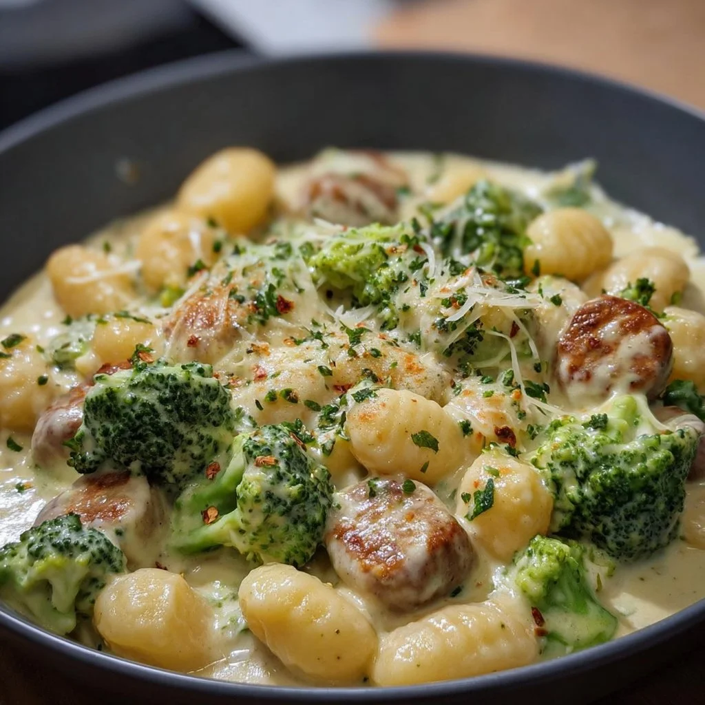 Cremige Gnocchi in Brokkoli-Sahnesoße