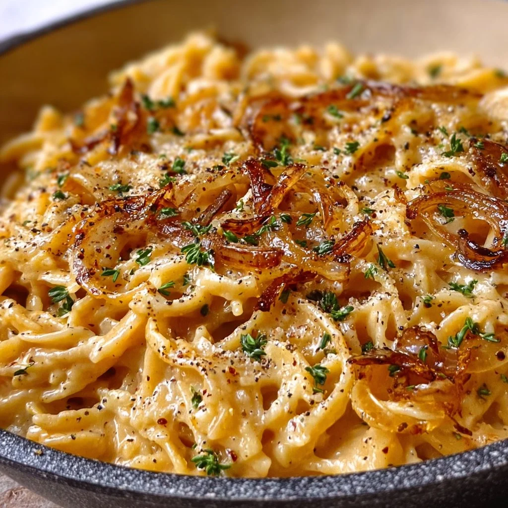 Cremige One-Pot-Zwiebel-Pasta
