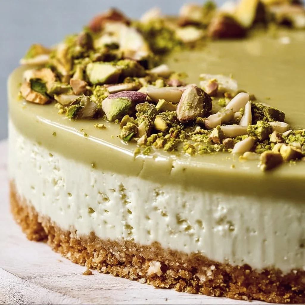 Der perfekte No-Bake Pistazien-Cheesecake