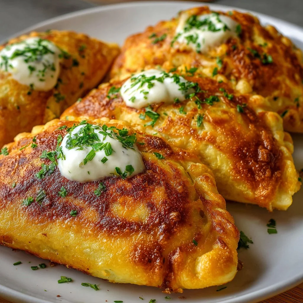 Fantastische Kartoffeltaschen mit Doppelrahm Frischkäse