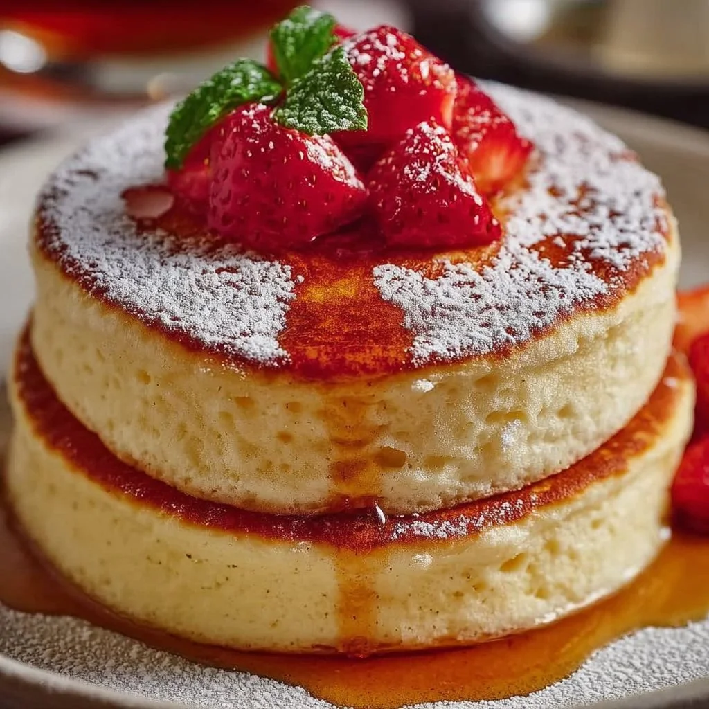 Fluffige japanische Soufflé-Pfannkuchen
