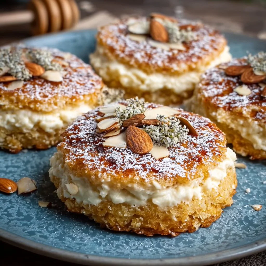 Gesunde Quark-Taler mit Haferflocken