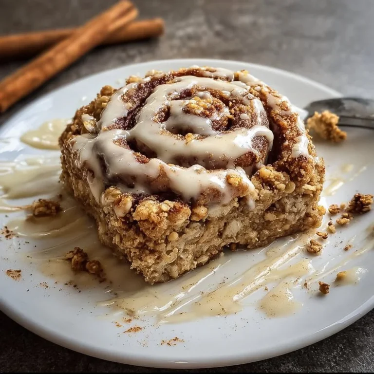 Proteinreiche Zimtschnecken im Haferauflauf, ideal für eine gesunde Ernährung.