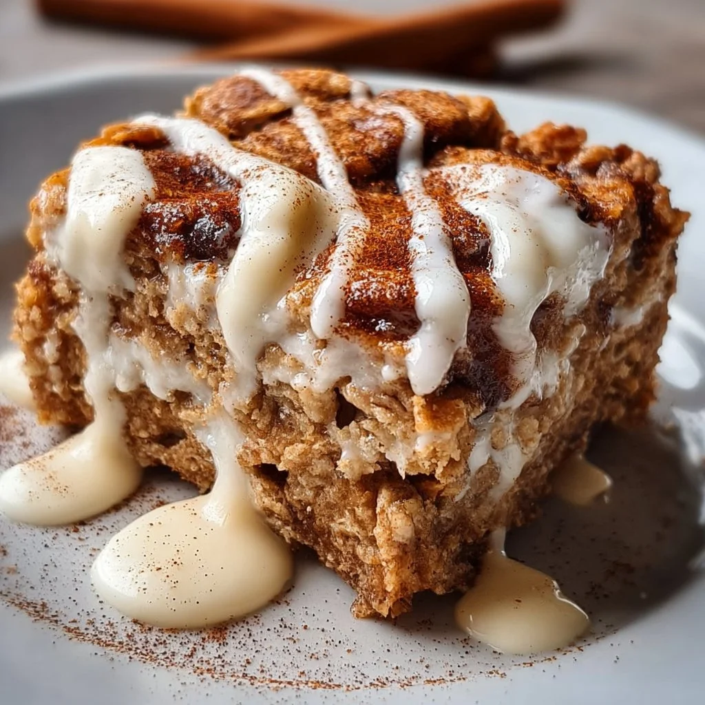 Hohe Protein Zimtschnecken Haferauflauf