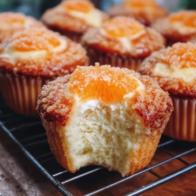 Frisch gebackene Käsekuchen Muffins auf einem Teller