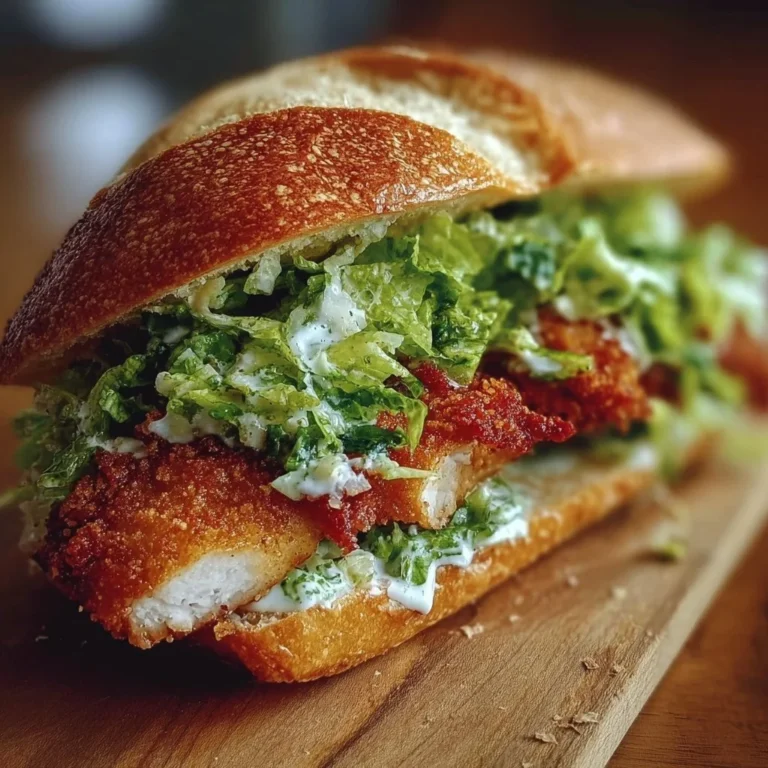 Knuspriges Chicken Caesar Sandwich mit Hähnchen und frischen Zutaten