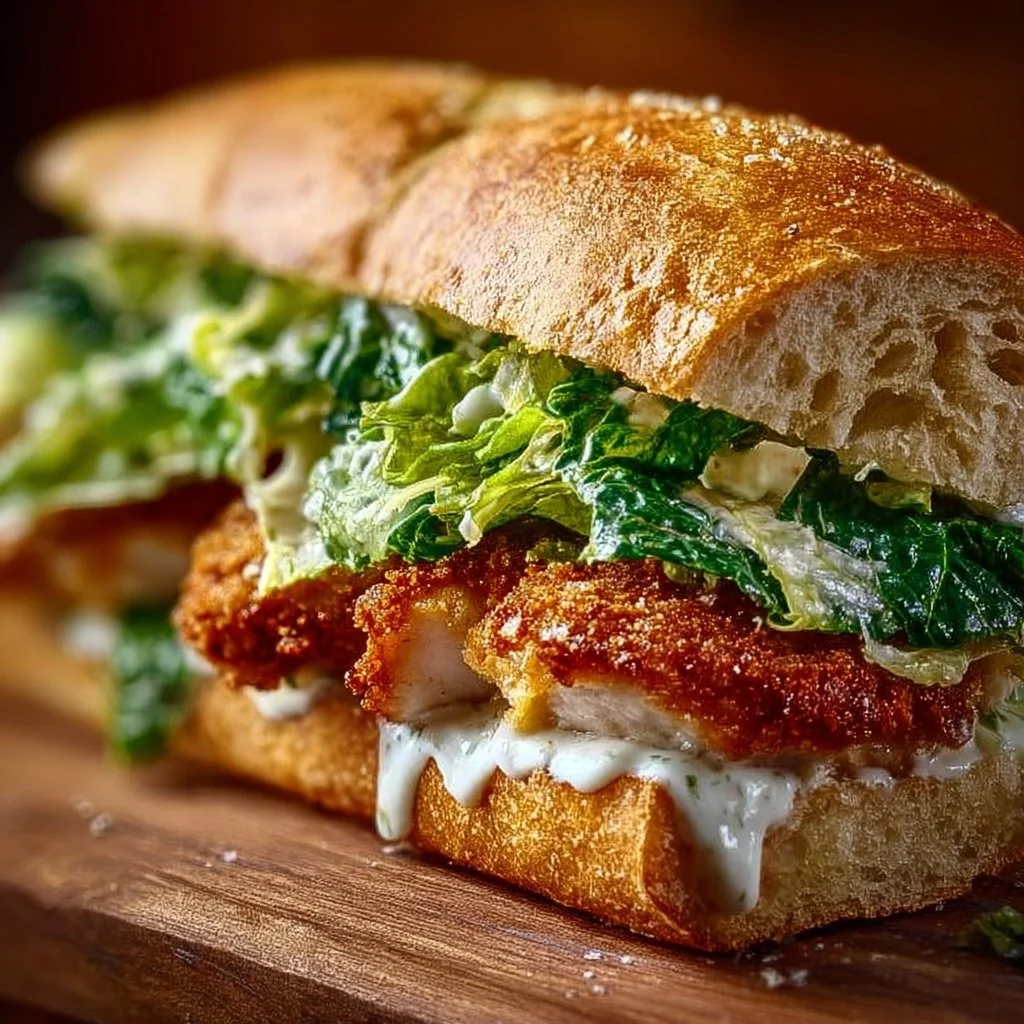 Knuspriges Chicken Caesar Sandwich