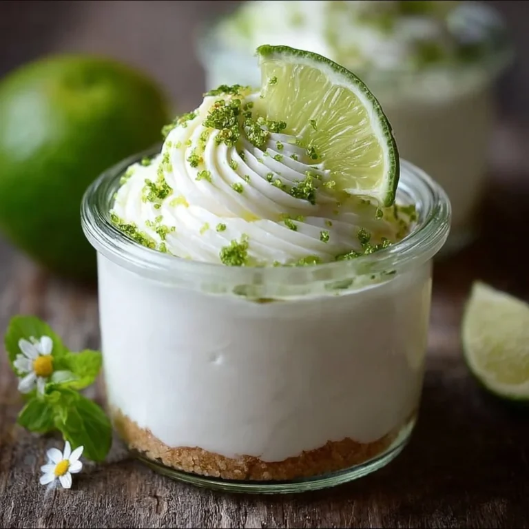 Erfrischendes Joghurt Limetten Mousse in einer eleganten Schüssel serviert.