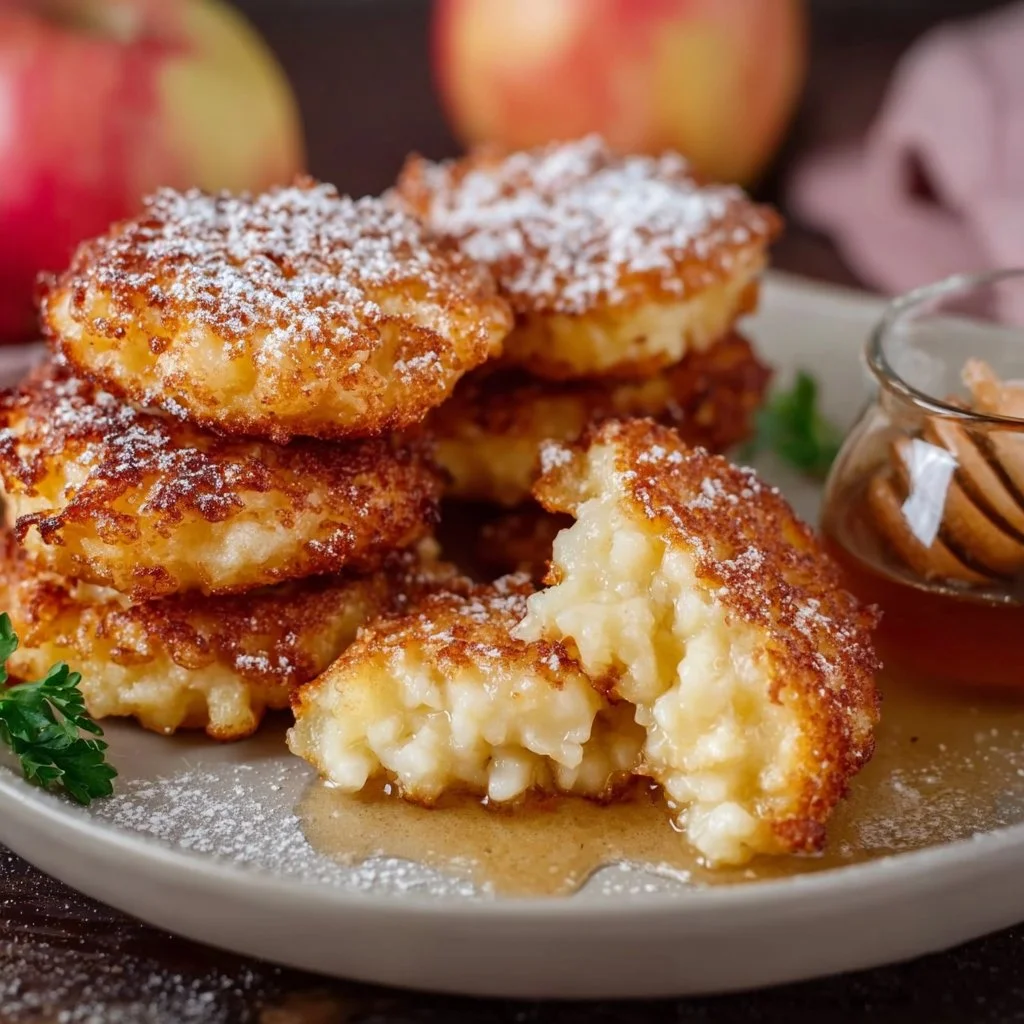 Milchreispuffer mit Apfel