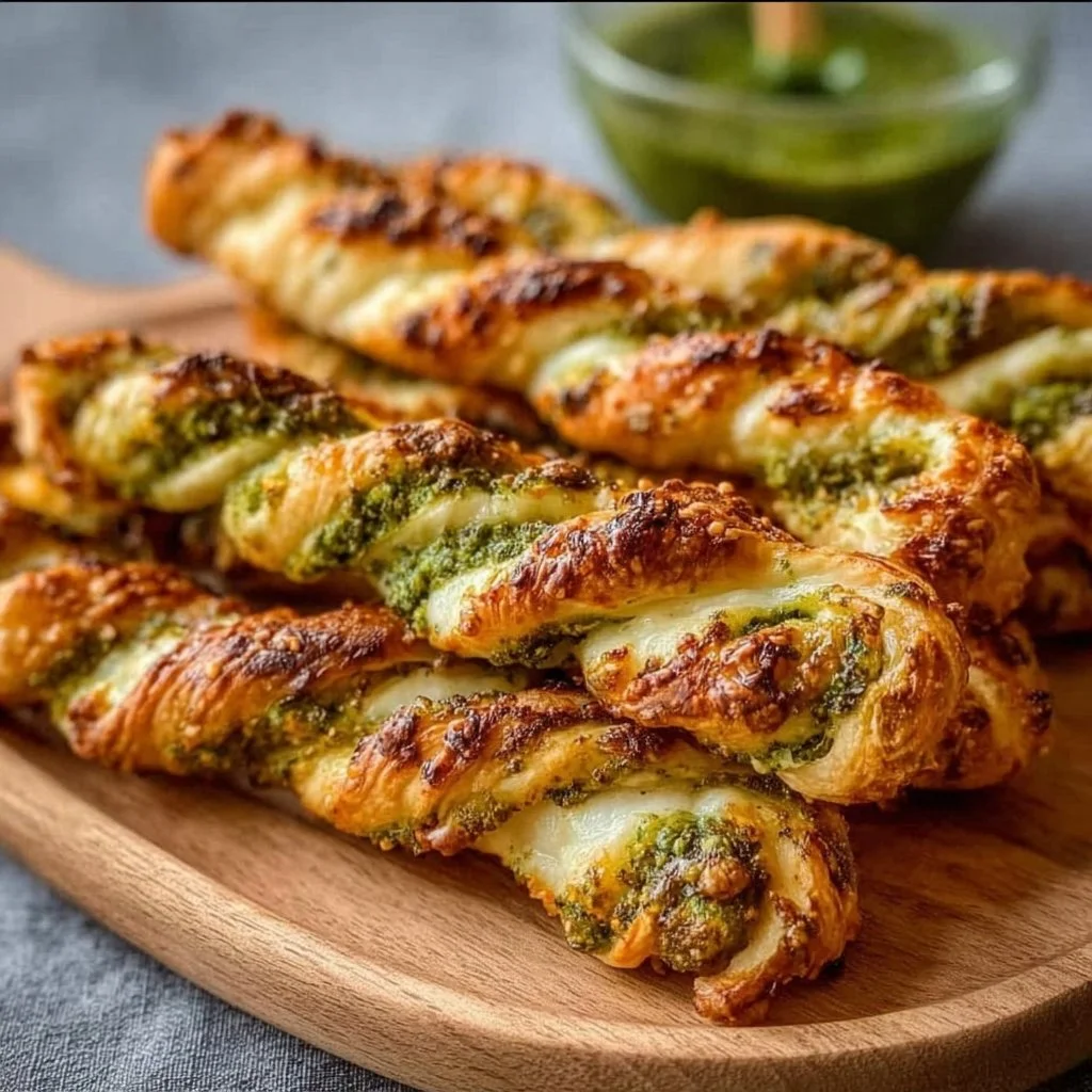 Pesto-Twists mit Mozzarella