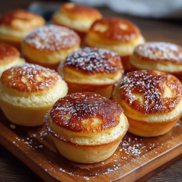 Leckere Pfannkuchen Mini Muffins auf einem Teller angerichtet