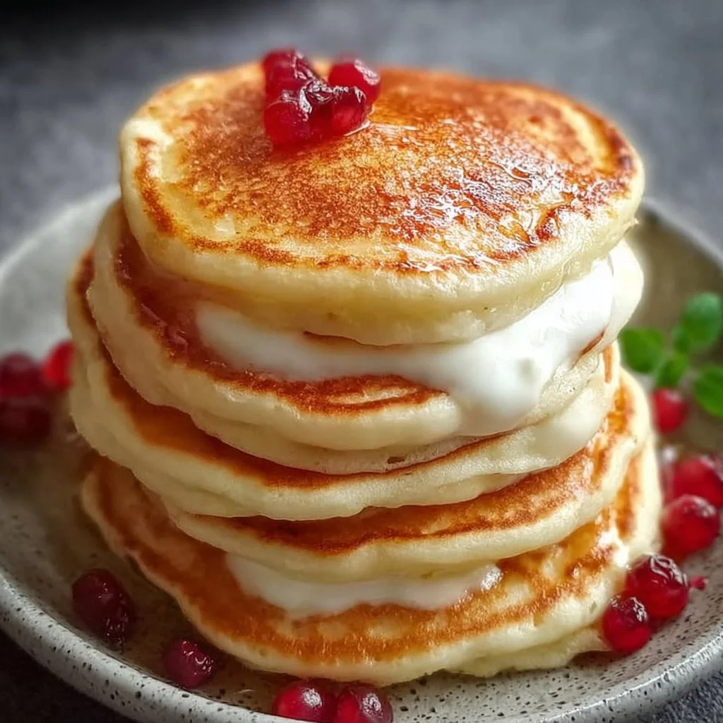 Pfannkuchen mit Naturjoghurt