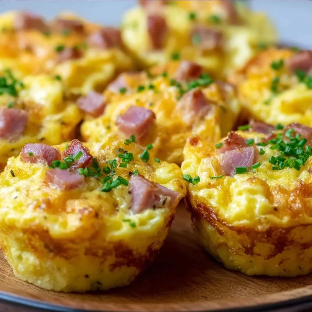 Rührei-Muffins mit Schinken