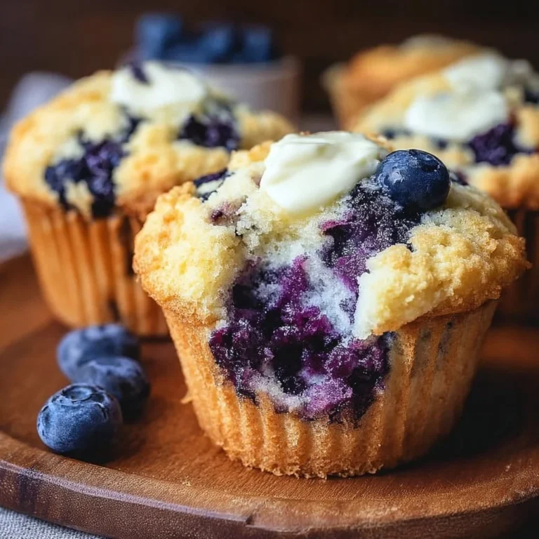 Saftige Blaubeer Muffins mit frischen Blaubeeren auf einem Teller