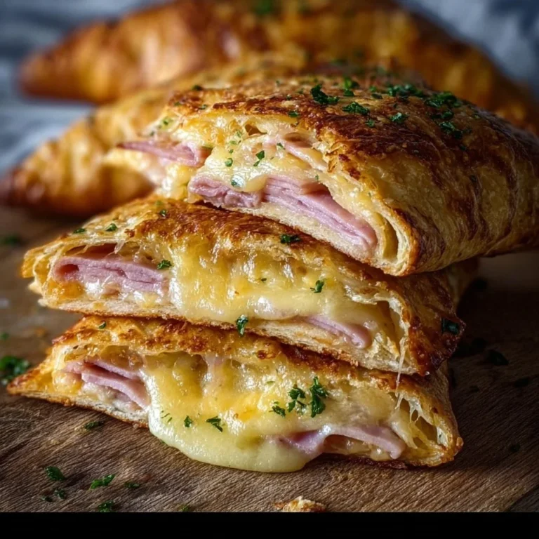 Leckere Schinken-Käse-Taschen frisch zubereitet