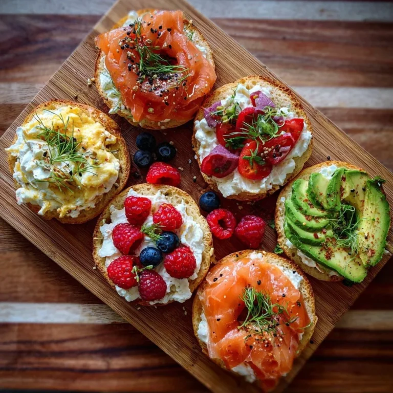 Isey Skyr Bagels mit verschiedenen Toppings auf einem Teller