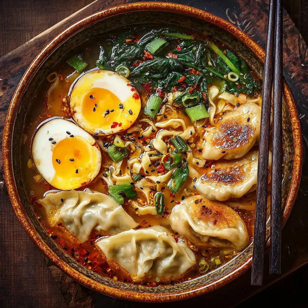Teigtaschen-Ramen-Schale