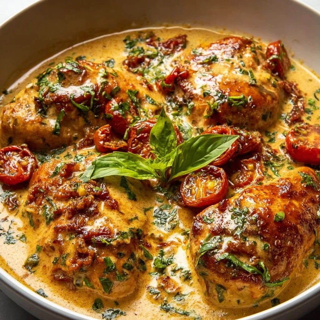 Toskanisches Sahne Hähnchen