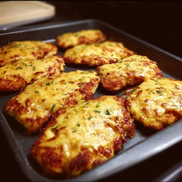 Ofen frisches Schnitzel serviert mit Beilagen
