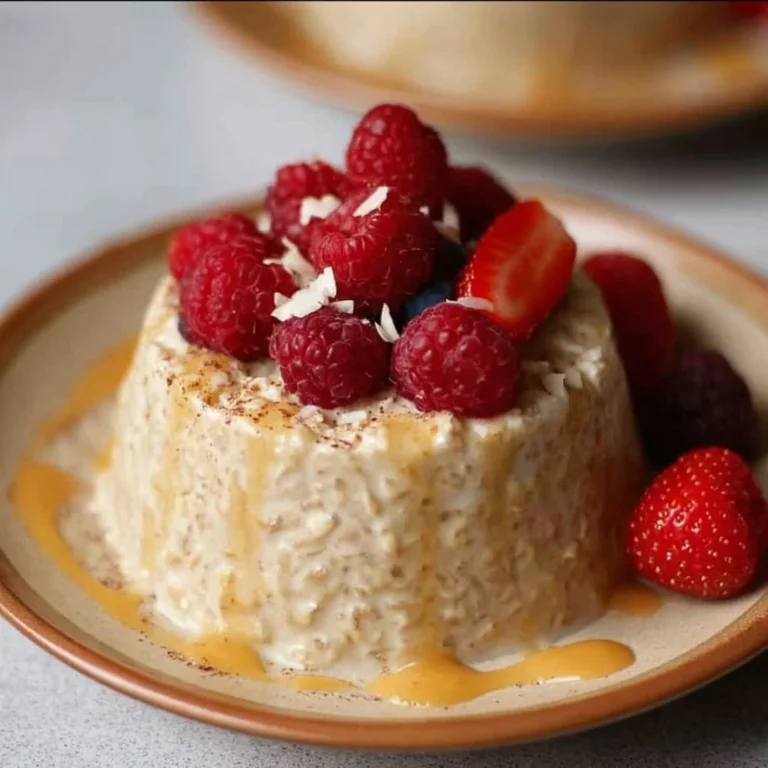 Vanillepudding mit Haferflocken – ein leckeres Dessert auf einer schönen Tafel