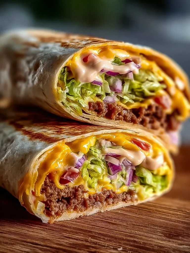 Big Mac Wraps mit spezieller Sauce auf einem Teller serviert
