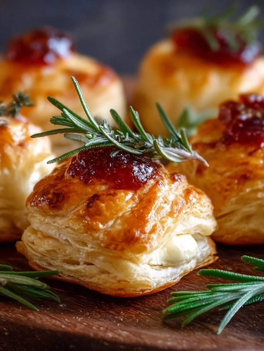 Blätterteig-Häppchen mit Camembert