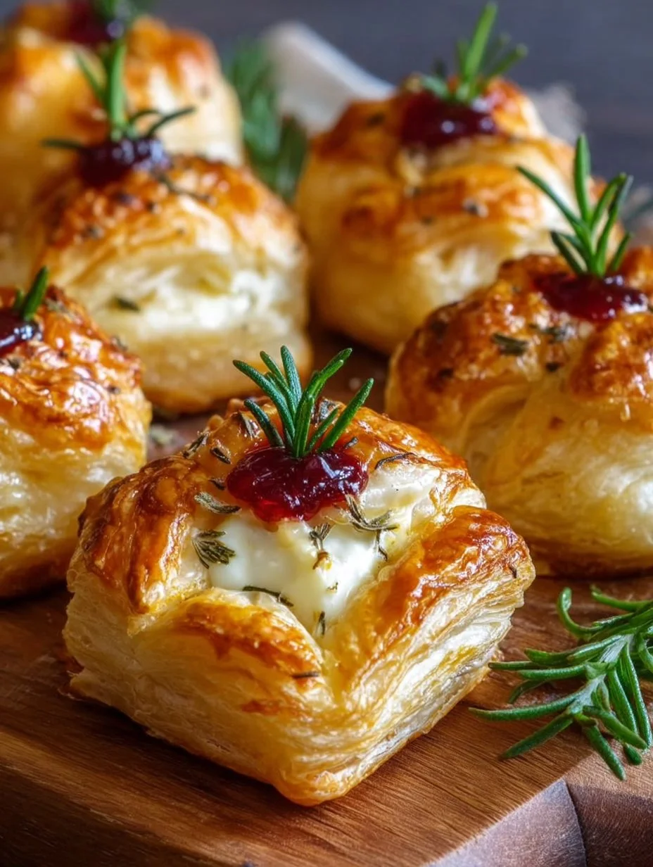 Blätterteig-Häppchen mit Camembert