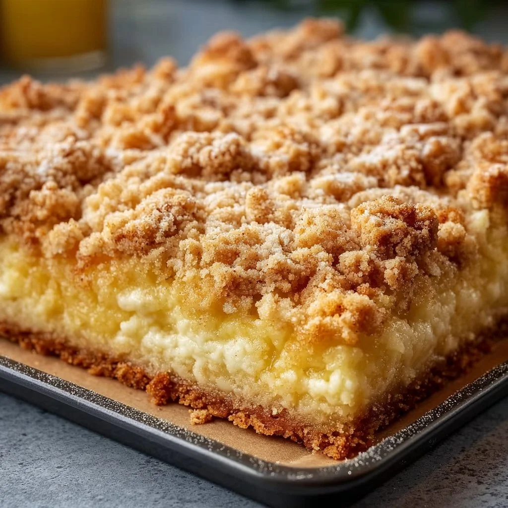 Blitz 15 Minuten Vanillepudding Streuselkuchen vom Blech
