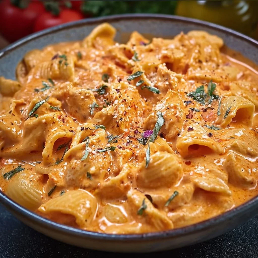 Cremige Pasta mit Tomatensoße