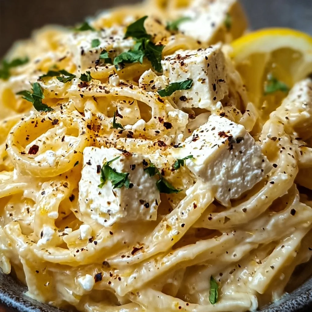 Cremige Zitronen-Feta-Pasta