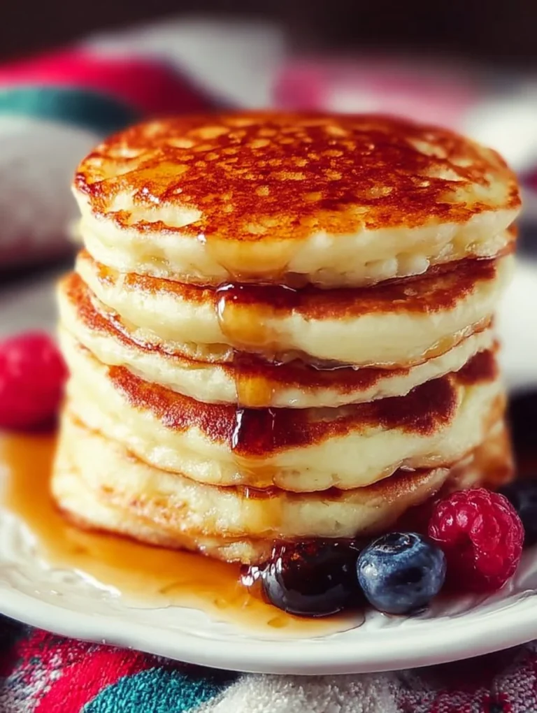 Fluffige Pancakes nach amerikanischem Originalrezept auf einem Teller