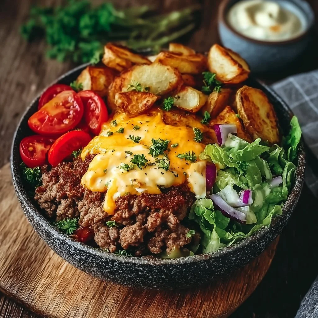 Gesunde Burger Bowl für schnelles Wohlfühl-Essen