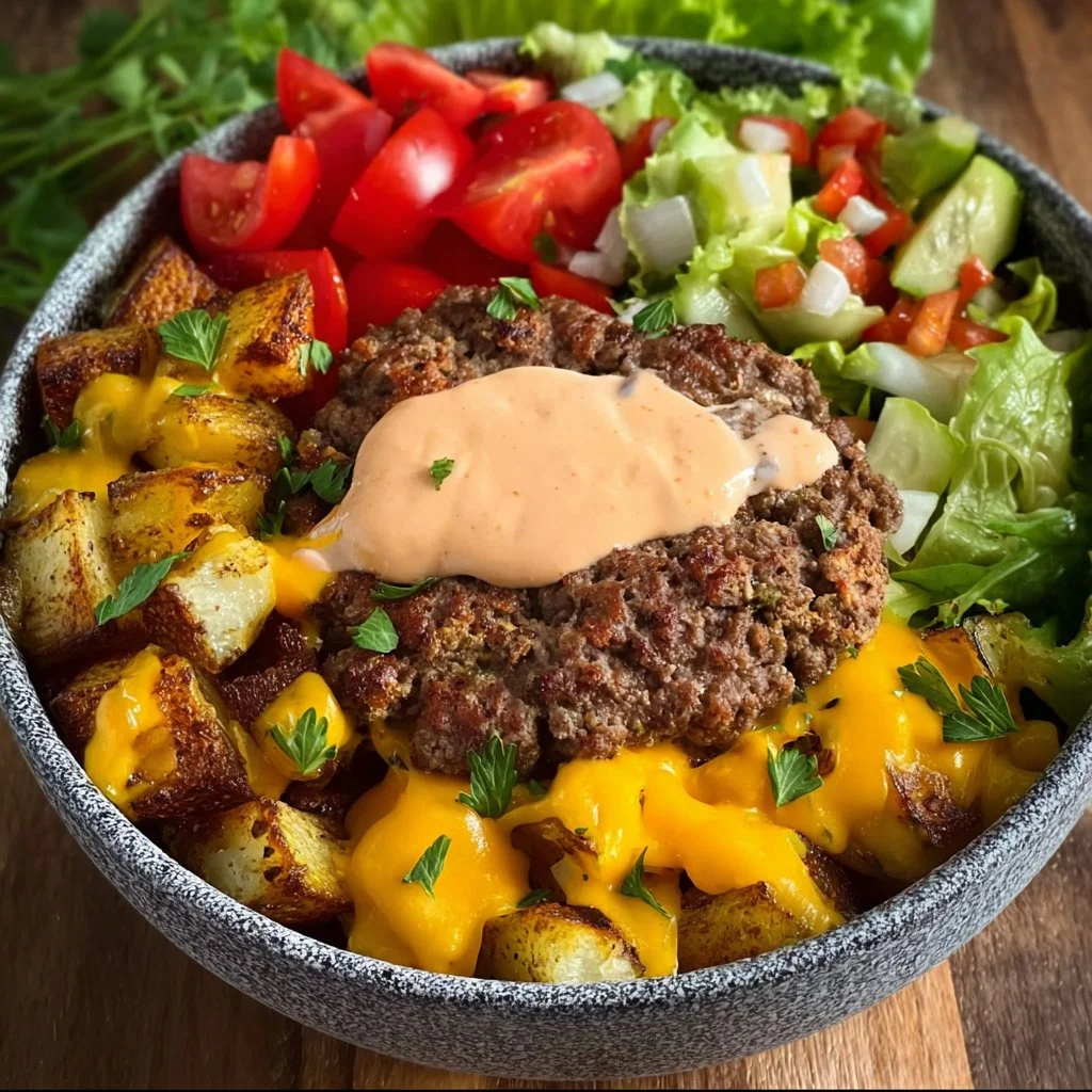 Gesunde Burger Schüssel