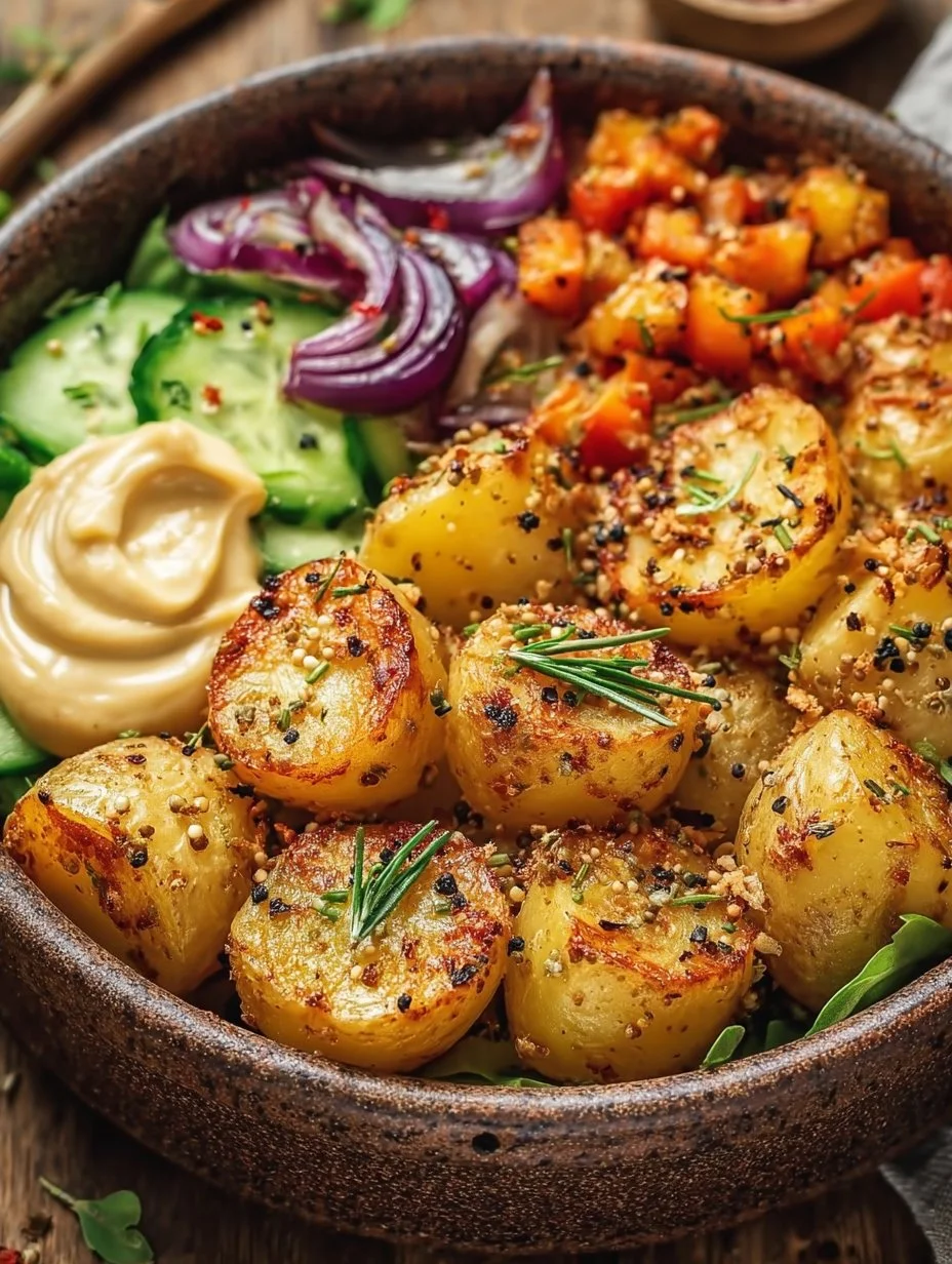 Gesundes vegetarisches Kartoffelgericht