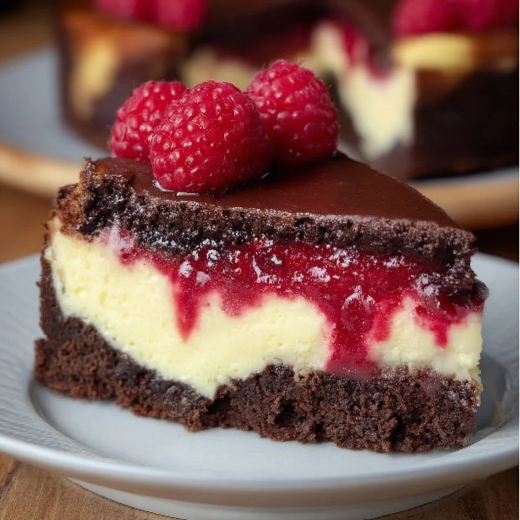 Himbeer-Brownie-Cheesecake