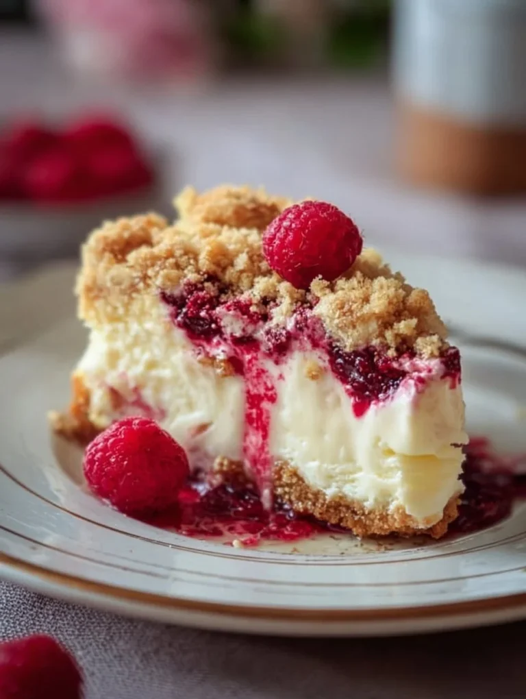 Himbeer Streusel Kuchen mit Joghurt Cheesecake - ein köstliches Dessert