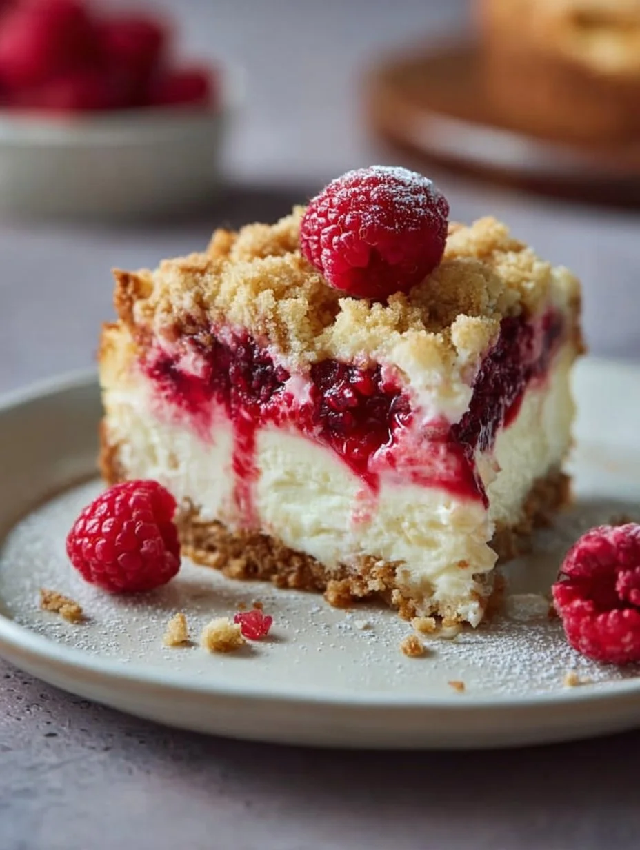 Himbeer Streusel Kuchen mit Joghurt Cheesecake