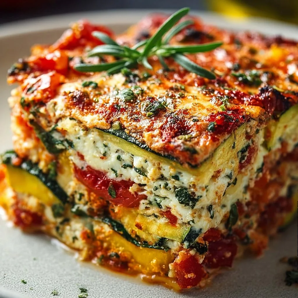 Hohe Protein Gemüse-Lasagne