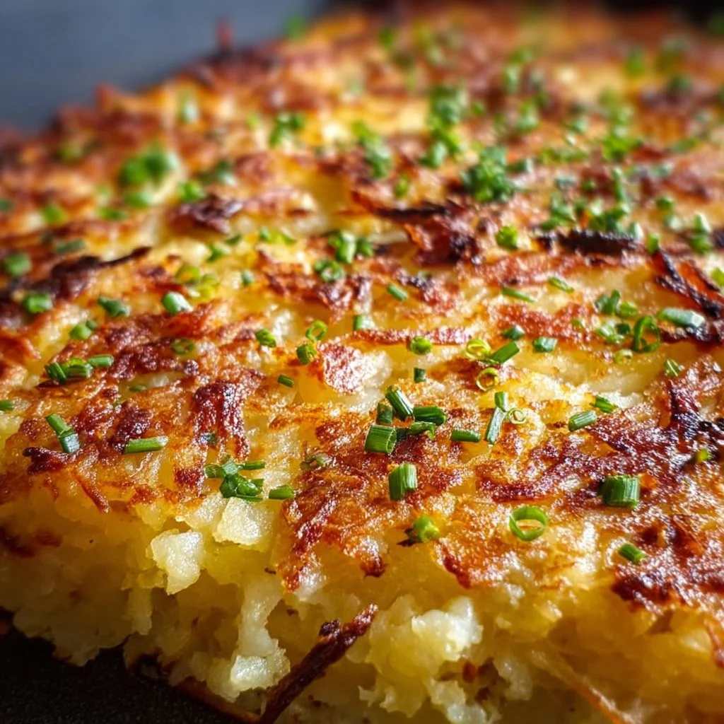 Hüttenkäse Kartoffelrösti Auflauf