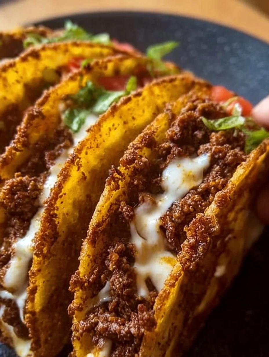 Käse-Crispy Rinderhack-Tacos