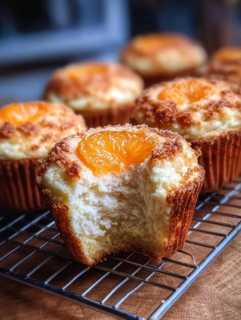 Käsekuchen Muffins mit Sahne und Käsefüllung auf einem Teller.