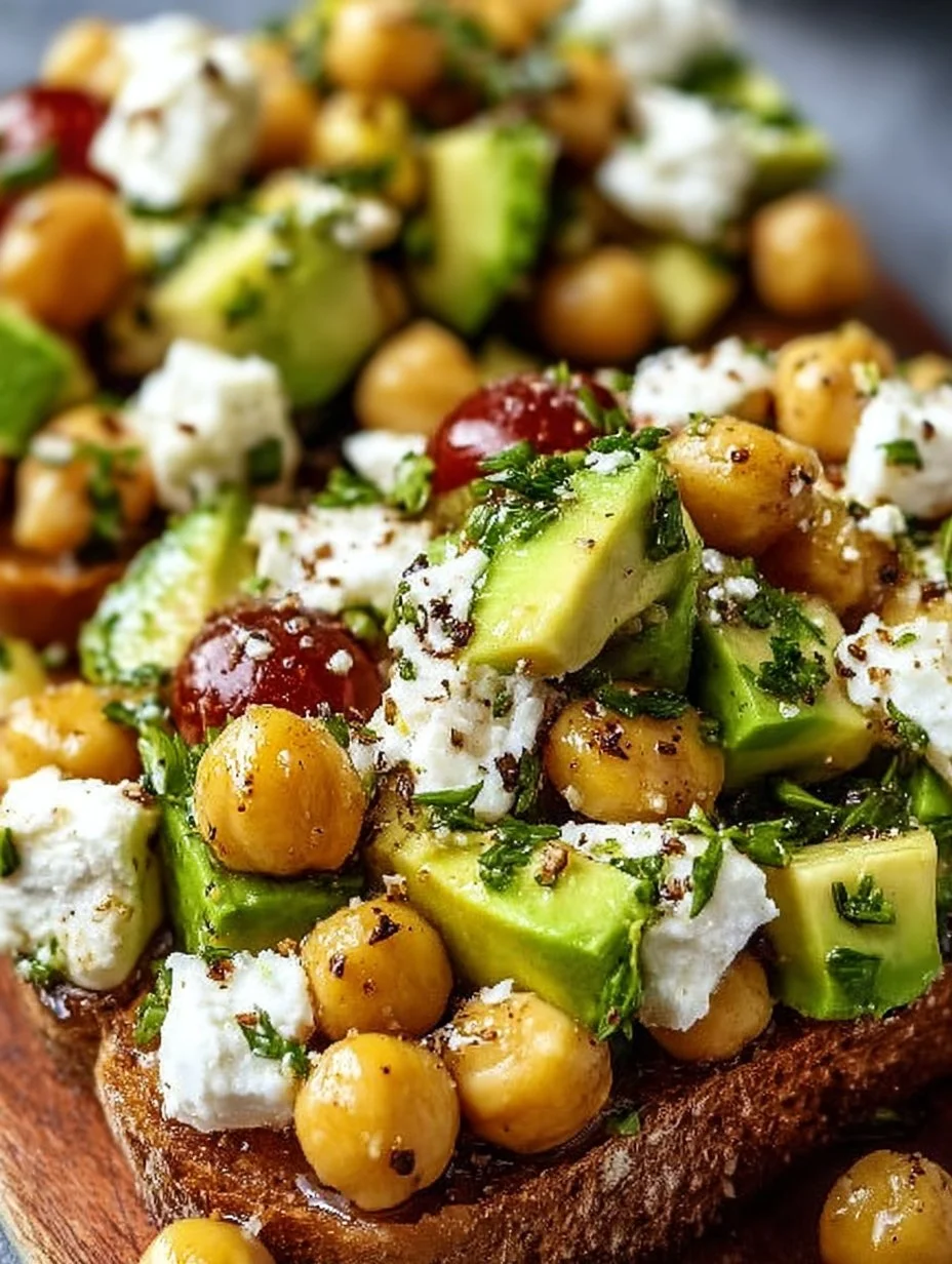 Kichererbsen Feta Avocado Salat
