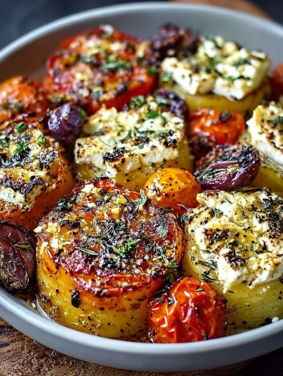 Köstliches Feta Kartoffeln Ofengemüse