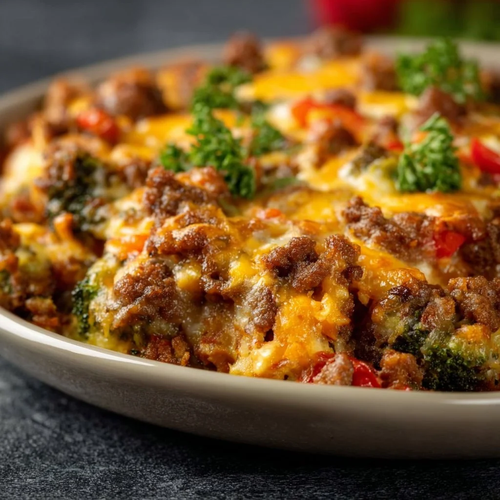 Low-Carb Hackfleisch-Gemüse-Auflauf