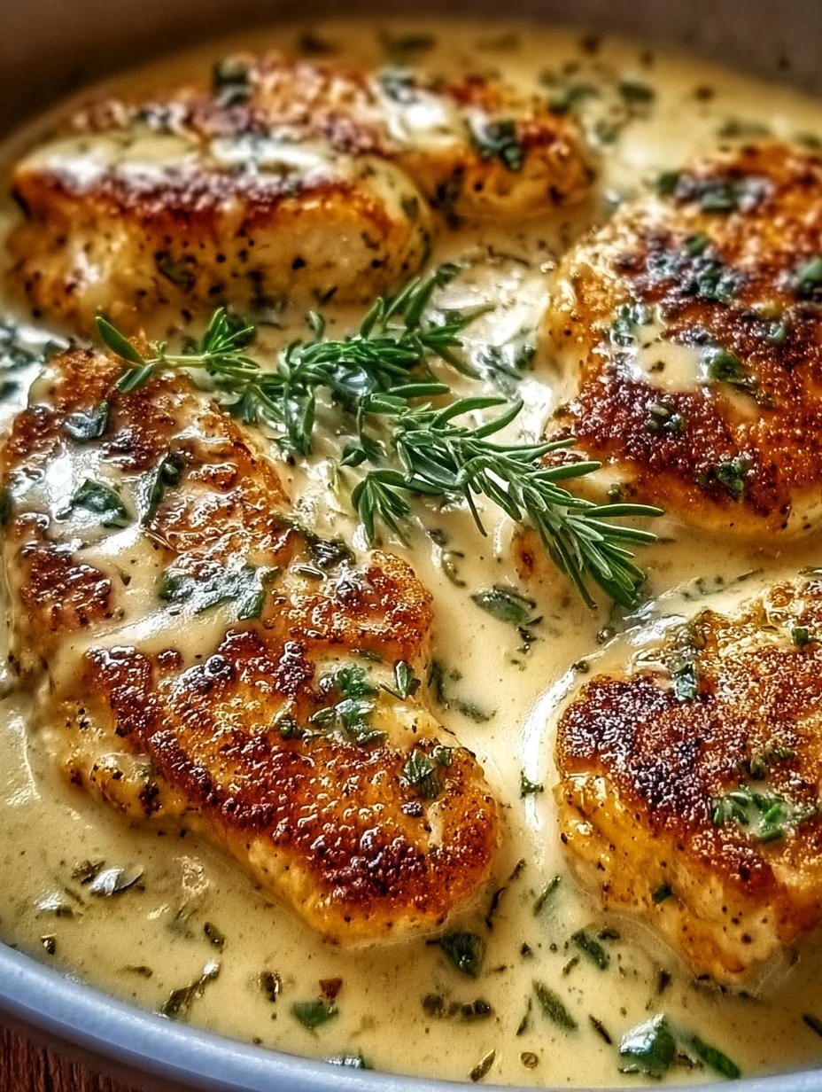 Parmesan-Hähnchen in cremiger Knoblauchsoße