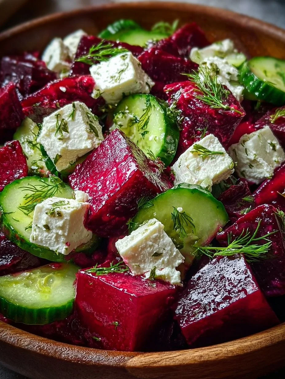 Rote-Bete-Salat mit Feta und Gurken